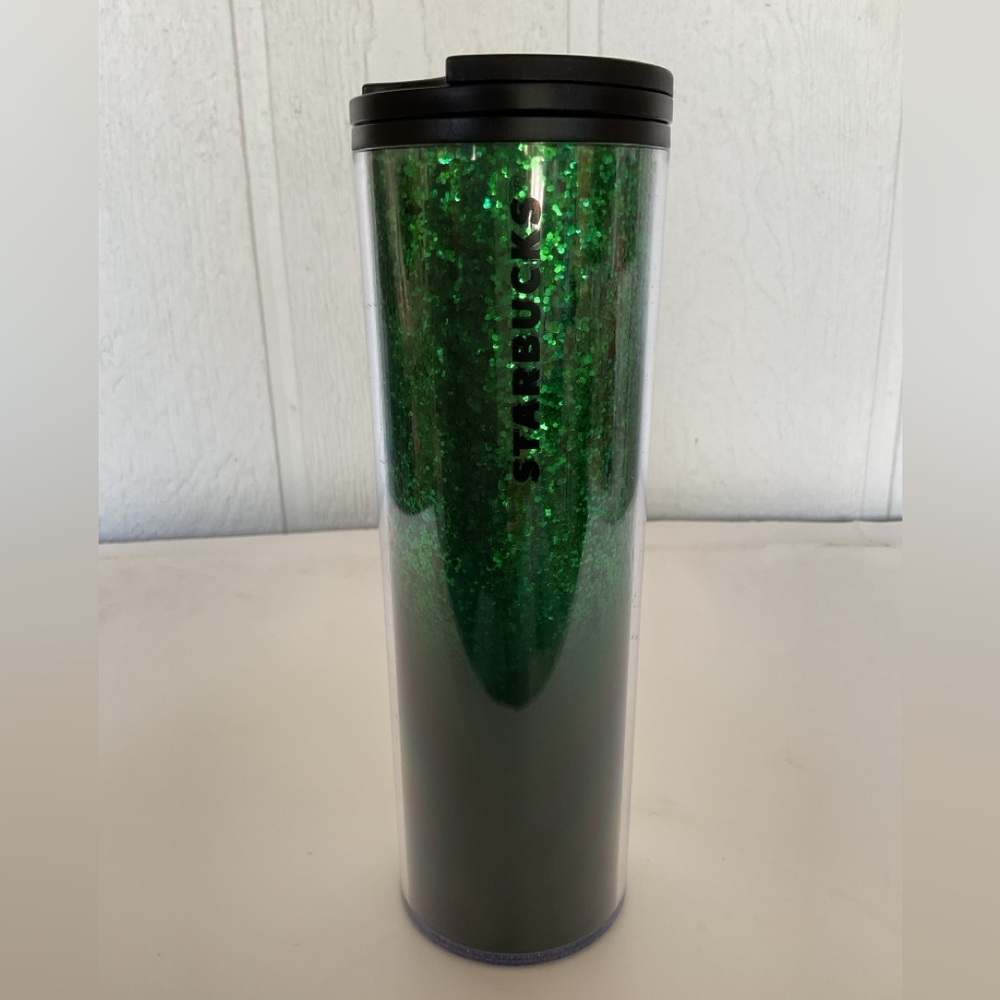 Green glitter Starbucks Holiday Tumbler Travel Coffee 2019 Mug NWT